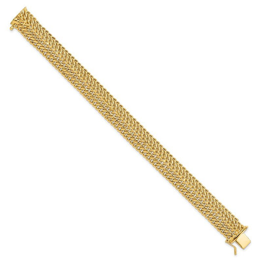 Quality Gold 14k Polished 7.5in Fancy Link Bracelet SF2156-7.5