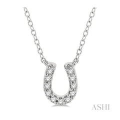 ASHI Horseshoe Petite Diamond Fashion Pendant 647B8PPTSPDWG