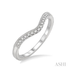 ASHI Chevron Diamond Wedding Band 14088PPFVWG-WB