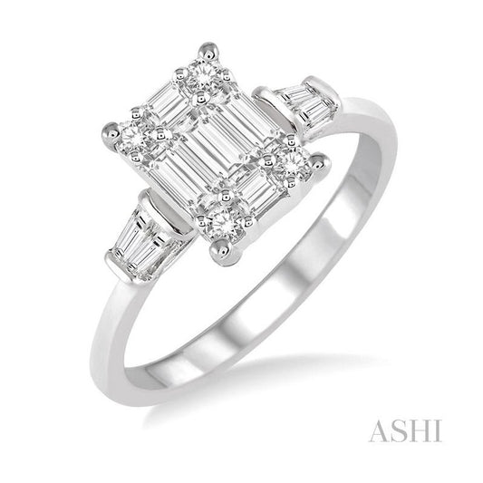 ASHI Fusion Diamond Engagement Ring 119C3PPFVWG