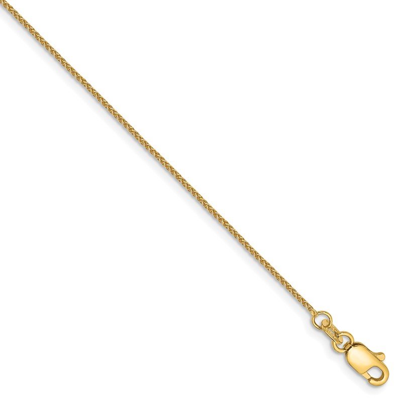 Quality Gold 14K 10 inch .85mm Spiga with Lobster Clasp Anklet PEN161