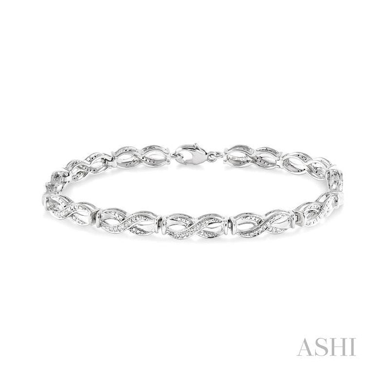 ASHI Silver Diamond Bracelet 85049PPSSSLTB
