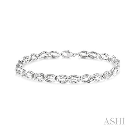 ASHI Silver Diamond Bracelet 85049PPSSSLTB