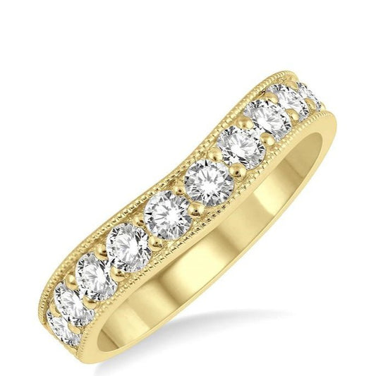 Parkplace Jewelers Curved Diamond Wedding Band 30361PPFGYG