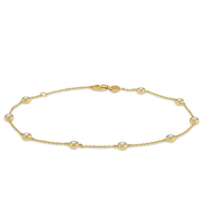 Parkplace Jewelers Diamond Station Chain Bracelet 700CHPPFGYG