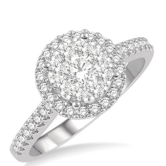 Parkplace Jewelers Round Shape Halo Lovebright Essential Diamond Engagement Ring 124F2PPFVWY