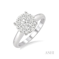 ASHI Round Shape Lovebright Essential Diamond Ring 36903PPFVWG