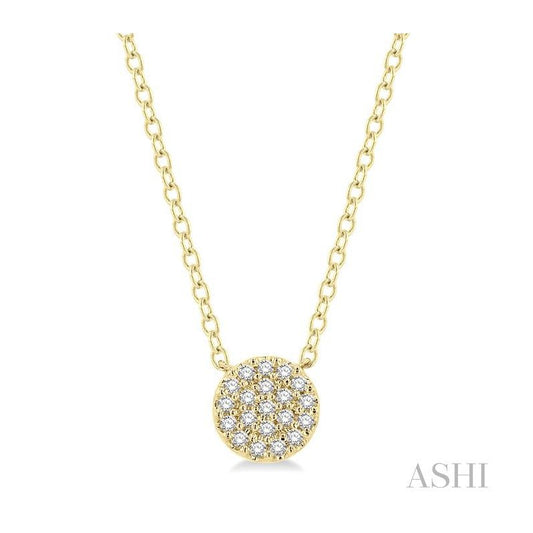 ASHI Disc Petite Diamond Fashion Pendant 646A8PPTSPDYG
