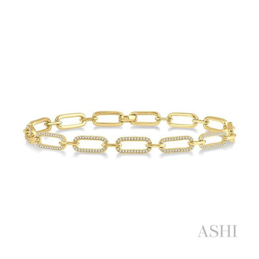 ASHI Paper Clip Diamond Fashion Bracelet 75971PPFHYG