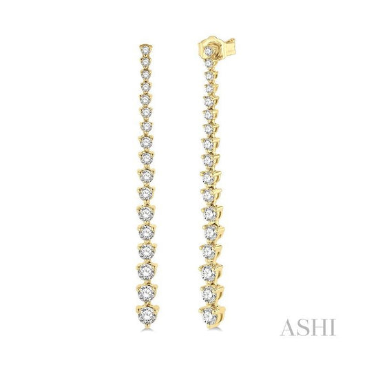 ASHI Riviera Diamond Long Earrings 992J0PPFGERYG-1.50