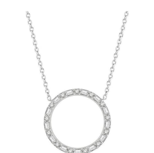 Parkplace Jewelers Circle Baguette Diamond Pendant 995GHPPFHNKWG
