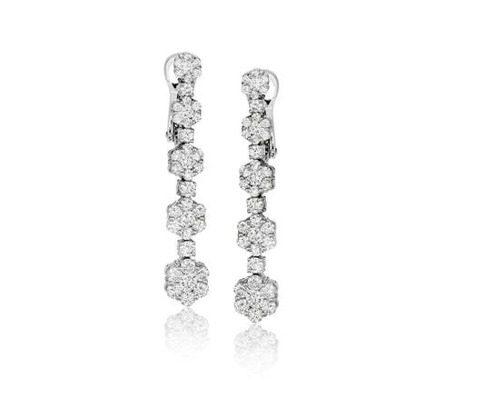 Drop Earrings in 18k Gold with Diamonds LE2124 WHITE 18K X