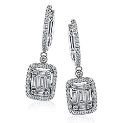 Drop Earrings in 18k Gold with Diamonds LE2218 WHITE 18K X