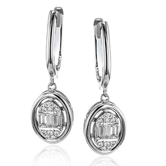 Drop Earrings in 18k Gold with Diamonds LE4587 WHITE 18K X