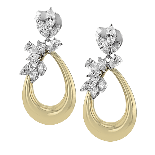 Drop Earrings in 18k Gold with Diamonds LE4697 WHITE 18K X 2T