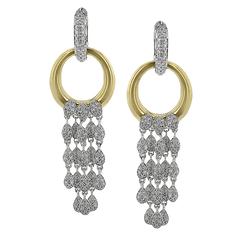 Drop Earrings in 18k Gold with Diamonds LE4710 WHITE 18K X 2T