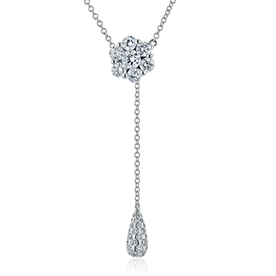 Drop Pendant Necklace in 18k Gold with Diamonds LP2396 WHITE 18K X