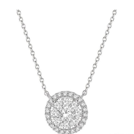 Parkplace Jewelers Round Shape Halo Lovebright Essential Diamond Pendant 9965VPPFVNKWG