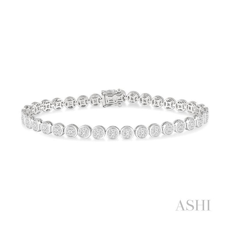 ASHI Round Shape Lovebright Essential Diamond Bracelet 70333PPFGWG