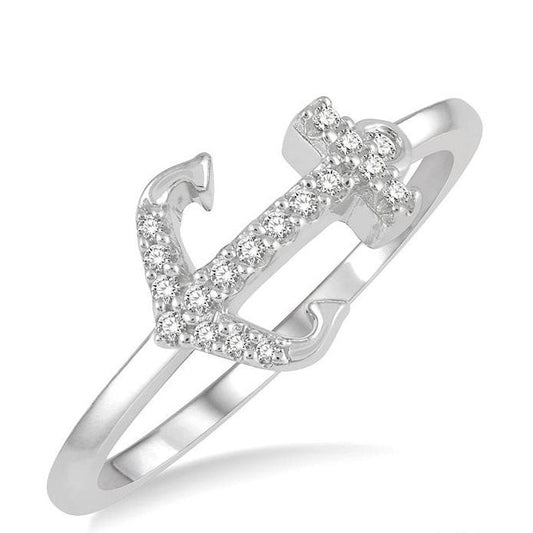 Parkplace Jewelers Stackable Anchor Petite Diamond Fashion Ring 388E8PPTSWG