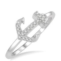 Parkplace Jewelers Stackable Anchor Petite Diamond Fashion Ring 388E8PPTSWG