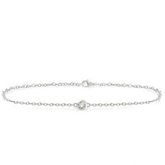 Parkplace Jewelers Bezel Set Petite Diamond Fashion Chain Bracelet 702E0PPTGWG