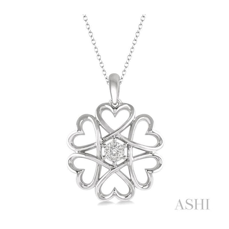 ASHI Silver Heart Shape Diamond Fashion Pendant 88779PPSSSLPD