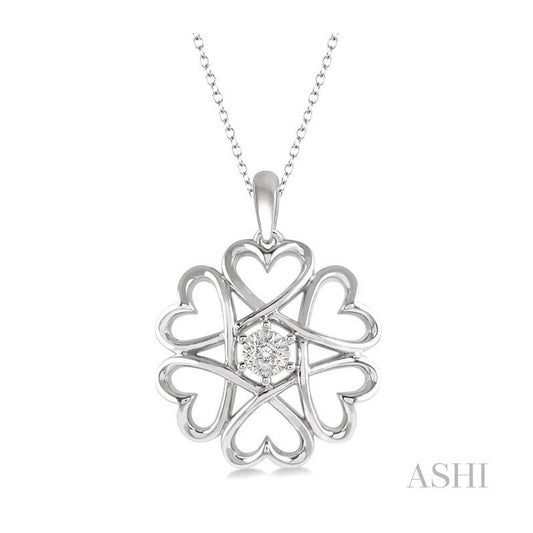 ASHI Silver Heart Shape Diamond Fashion Pendant 88779PPSSSLPD