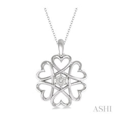 ASHI Silver Heart Shape Diamond Fashion Pendant 88779PPSSSLPD