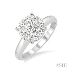 ASHI Round Shape Lovebright Essential Diamond Ring 36902PPFGWG