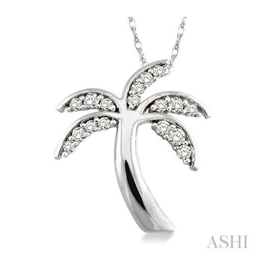 ASHI Palm Tree Diamond Fashion Pendant 63796PPFXPDWG