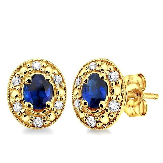 Parkplace Jewelers Oval Shape Gemstone & Diamond Earrings 58198PPFSERSPYG