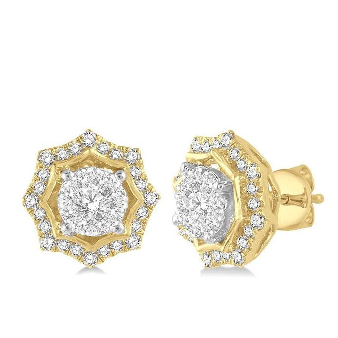 Parkplace Jewelers Round Shape Halo Lovebright Diamond Fashion Earrings 926A3PPFHERYW