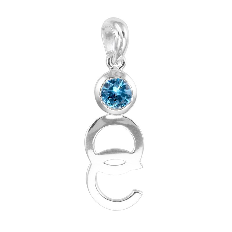 Ocean City Collection Ocean City Hook Pendant with Blue Crystal OCPSBTOPMD-R