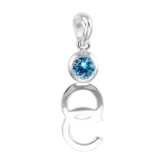 Ocean City Collection Ocean City Hook Pendant with Blue Crystal OCPSBTOPMD-R