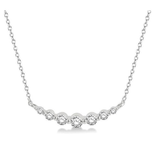 Parkplace Jewelers Graduated Diamond Fixed Smile Necklace 990HQPPFGNKWG