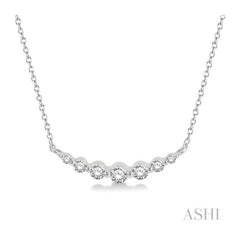 ASHI Graduated Diamond Fixed Smile Necklace 990HQPPFGNKWG