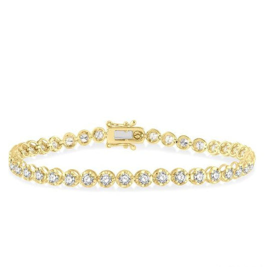 Parkplace Jewelers Illusion Diamond Tennis Bracelet 70253PPTGYG