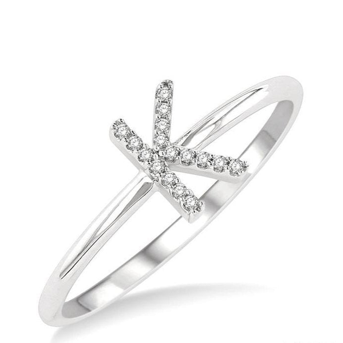 Parkplace Jewelers Block 'K' Initial Diamond Ring 365D9PPTSWG-K