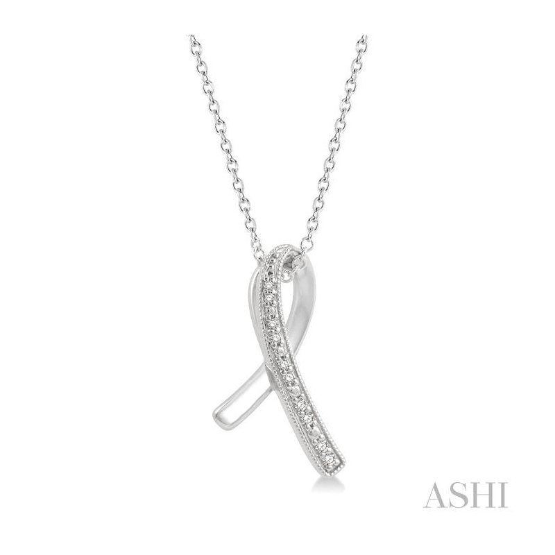 ASHI Ribbon Diamond Fashion Pendant 900F9PPTSPDWG