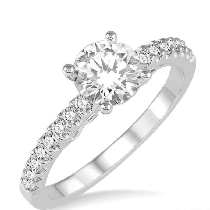 Parkplace Jewelers Round Shape Semi-Mount Diamond Engagement Ring 210D6PPFVWG-SM