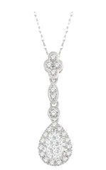 Parkplace Jewelers Pear Shape Halo Lovebright Diamond Pendant 904B4PPFGPDWG