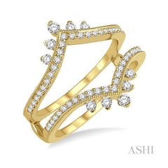 ASHI Chevron Diamond Insert Ring 29593PPFVYG