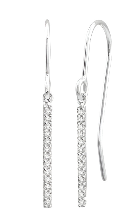 Parkplace Jewelers Vertical Bar Petite Diamond Fashion Earrings 623A8PPTSERWG