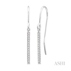 ASHI Vertical Bar Petite Diamond Fashion Earrings 623A8PPTSERWG