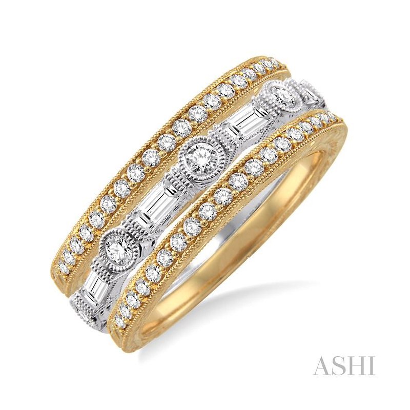 ASHI Stackable Diamond Band Set 37642PPFVYW-BS