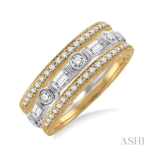 ASHI Stackable Diamond Band Set 37642PPFVYW-BS
