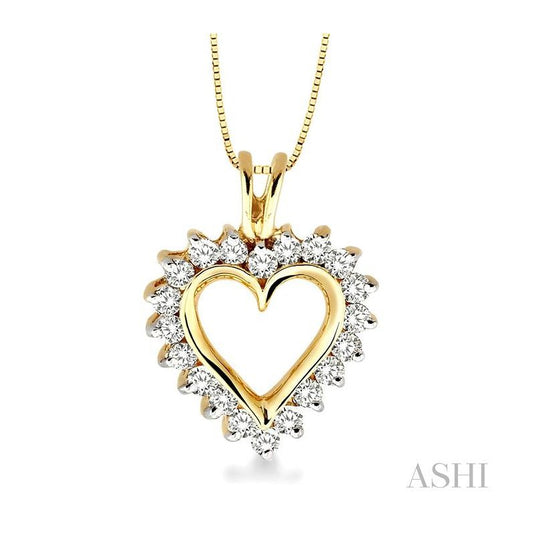 ASHI Heart Shape Diamond Fashion Pendant 93013PPFNPD