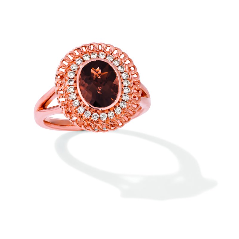 Le Vian 14K Strawberry Gold® Chocolate Quartz® 1 5/8 cts. Ring TQTN 21