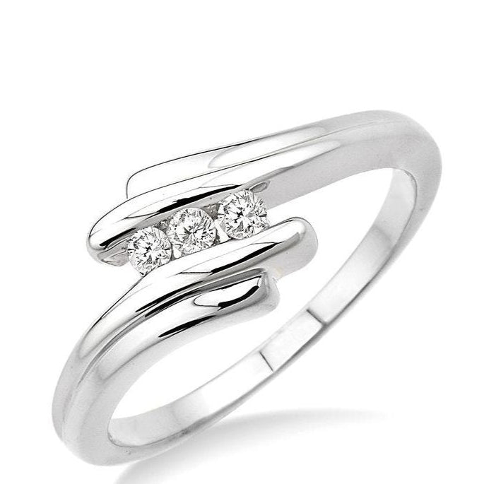 Parkplace Jewelers Silver 3 Stone Diamond Fashion Ring 86168PPSXSLRG